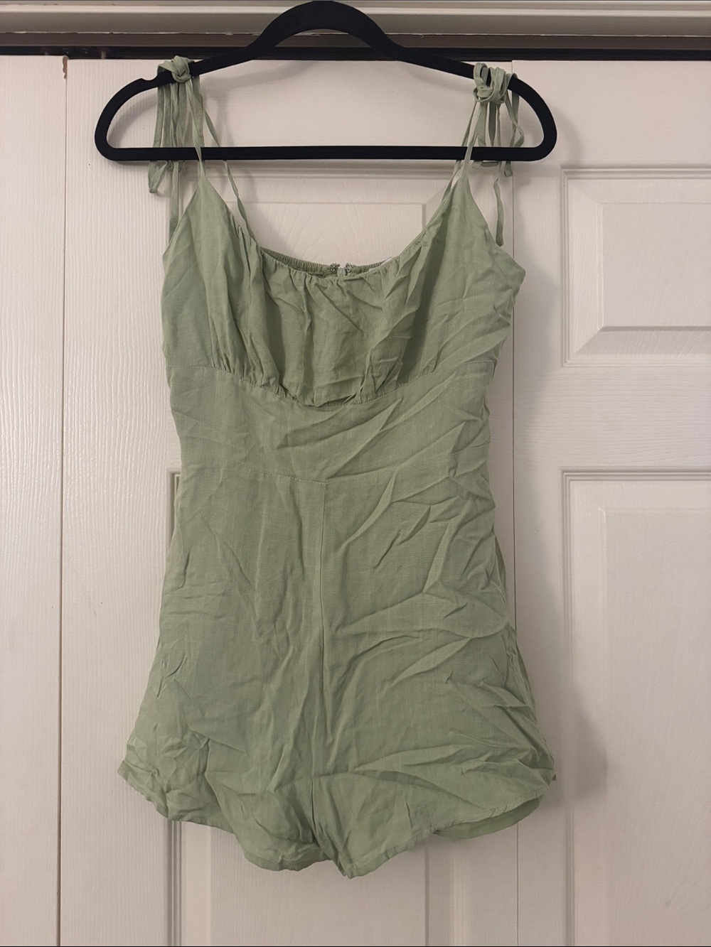 Summer 10 Light Sage Smocked Romper